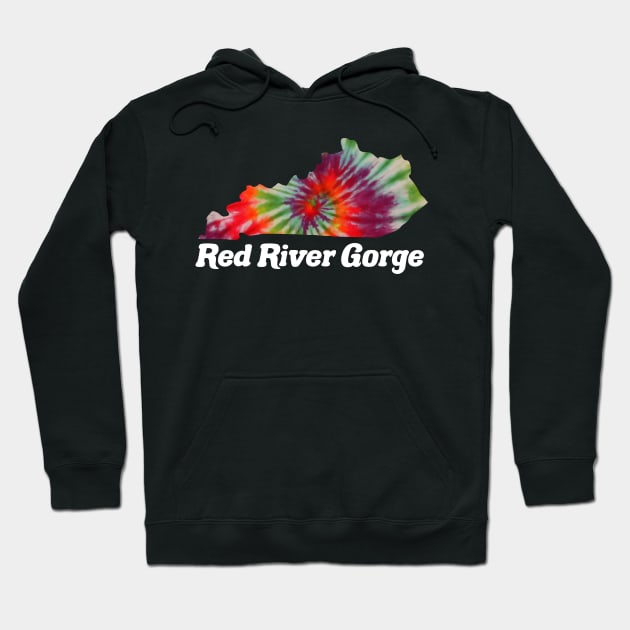 Red River Gorge Climbing RRG Kentucky Tie Dye Hoodie by PodDesignShop